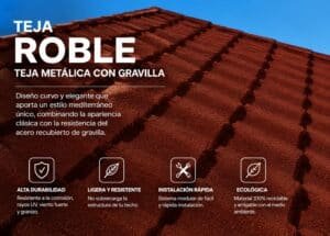 Modelo Roble - Teja de Acero Gravillado